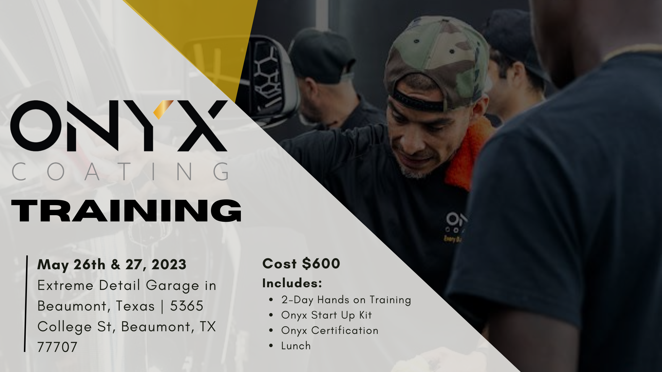 ONYX COATING Texas ONYX COATING Certification Class